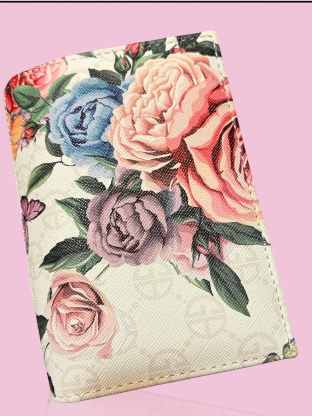 Giani Bernini Floral Butterfly Wallet with Tan Snap - Picture 3 of 6